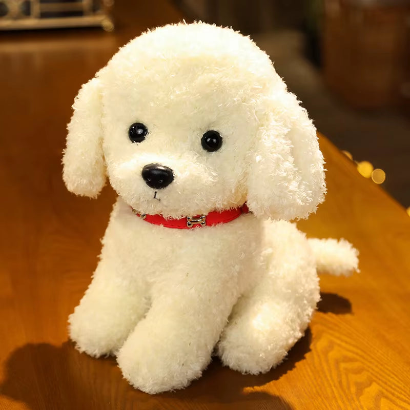 22Cm Creative Realistic Teddy Dog Lucky Simulation Dog Poodle Plush Toys Handmade Realistic Figure Toy Plush Stuffed Animals