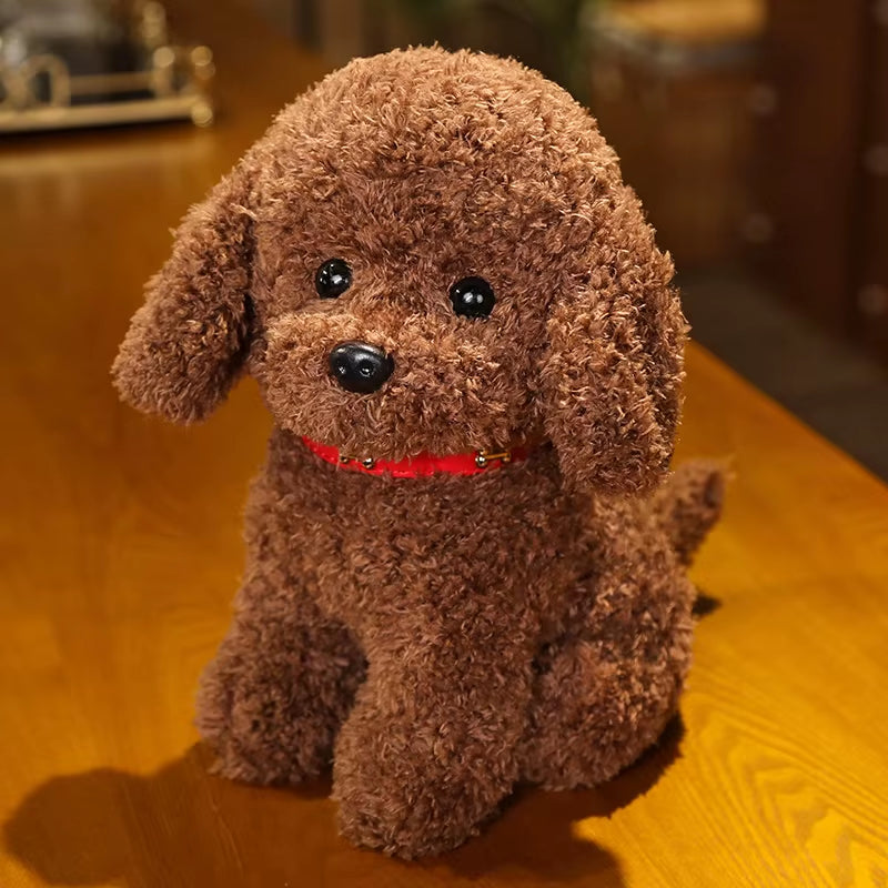 22Cm Creative Realistic Teddy Dog Lucky Simulation Dog Poodle Plush Toys Handmade Realistic Figure Toy Plush Stuffed Animals